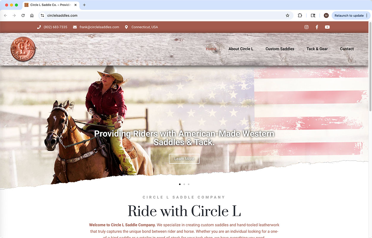 Circle L Website Homepage